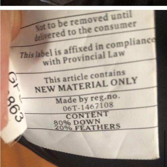 Down Black Puffer Coat Jacket  size medium - Picture 8 of 15